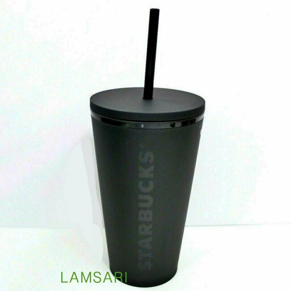 Starbucks Acrylic Matte Black Cold Cup Acrylic Tumbler 16 oz